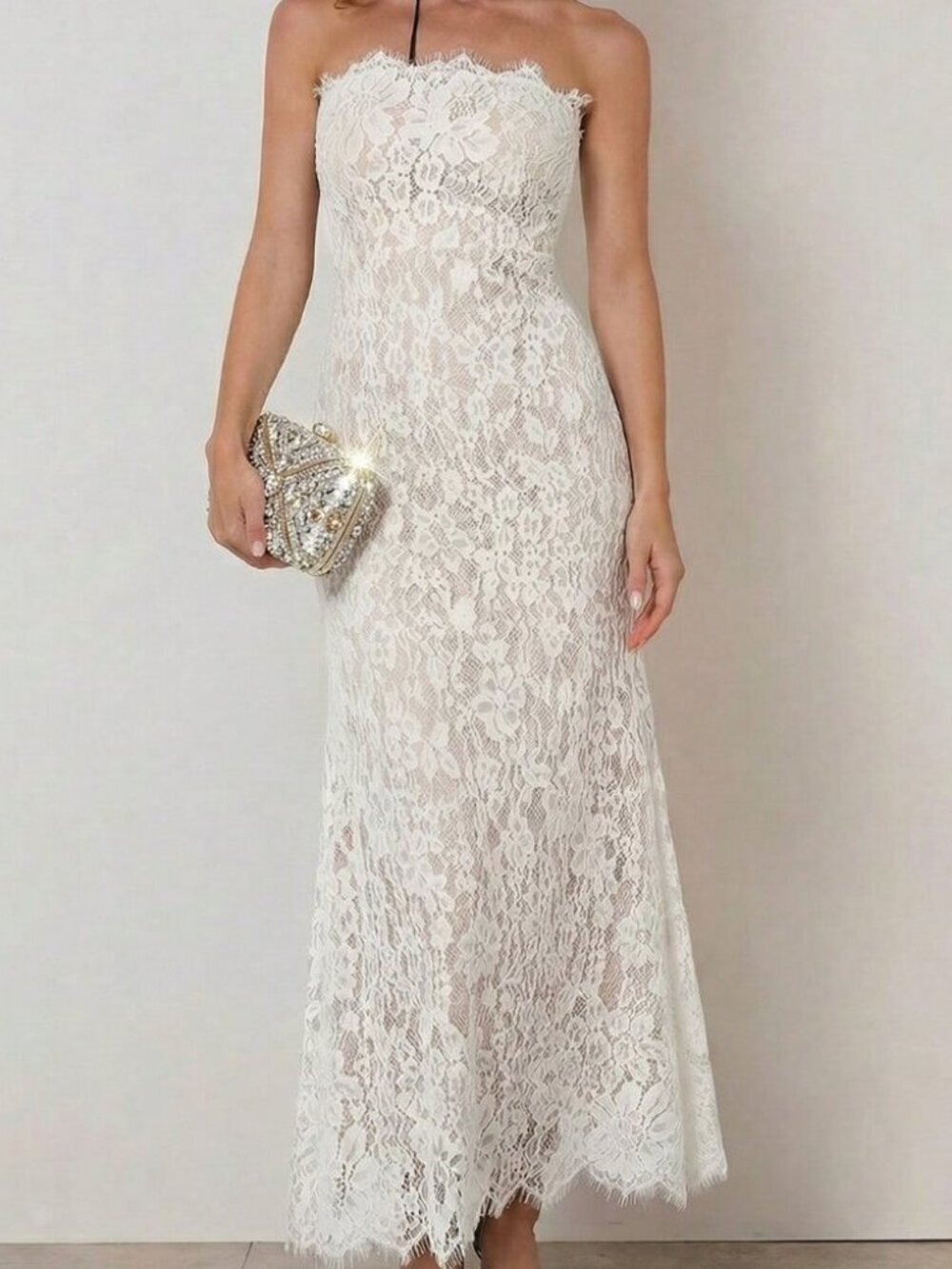 Apricot Party Women's Lace Dress